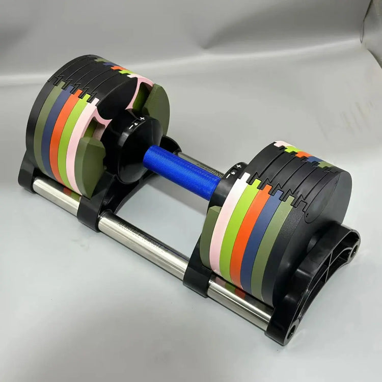 Set manubri rotondi regolabili, seconda generazione, aumento 2 kg, 24 kg, 36 kg, fitness, appena aggiornato - My Hashtag Shop