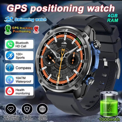 Smart Watch 4 GB Grande memoria Navigazione GPS Lettore MP3/MP4 Swim Sports trackr Smartwatch