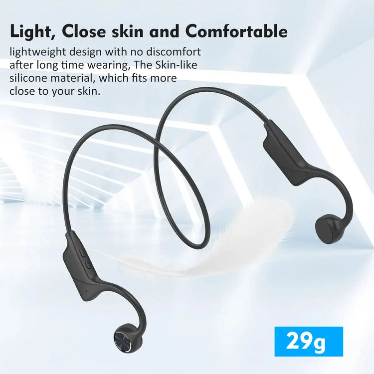 Cuffie Bluetooth a conduzione ossea reale Auricolari wireless IPX6 Cuffie impermeabili con microfono per allenamenti Guida Sport - My Hashtag Shop