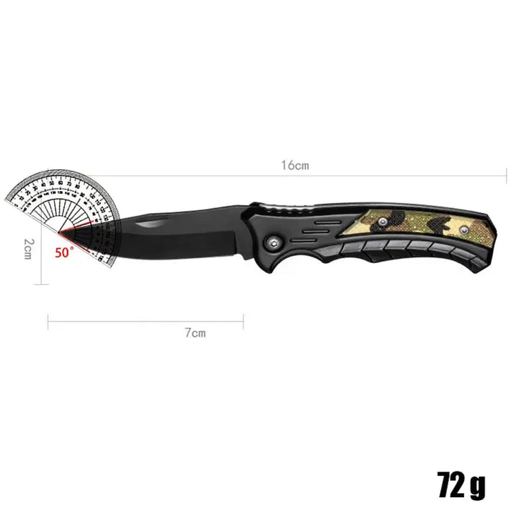 Accessori per la pesca in barca da pesca con coltello pieghevole in acciaio inossidabile con manico in PP Taglio di carne da campeggio facile da trasportare - My Hashtag Shop