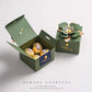 Wedding Candy Box Green Creative Flower Square Exquisite Personalized. - HASHTAG
