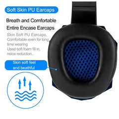 Cuffie da gioco con microfono e luce LED per PC portatile Computer cellulare PS4 Xbox Cuffie da gioco per PC stereo cablate da 3,5 mm Regali HASHTAG