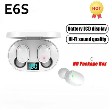 Auricolari Bluetooth wireless E6S Auricolare Bluetooth TWS Auricolari wireless Auricolari con cancellazione del rumore con cuffie con microfono - My Hashtag Shop