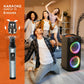 Macchina T9Karaoke con 2 microfoni wireless, altoparlante Bluetooth portatile per adulti e bambini, sistema PA per grandi feste con luci da discoteca - My Hashtag Shop