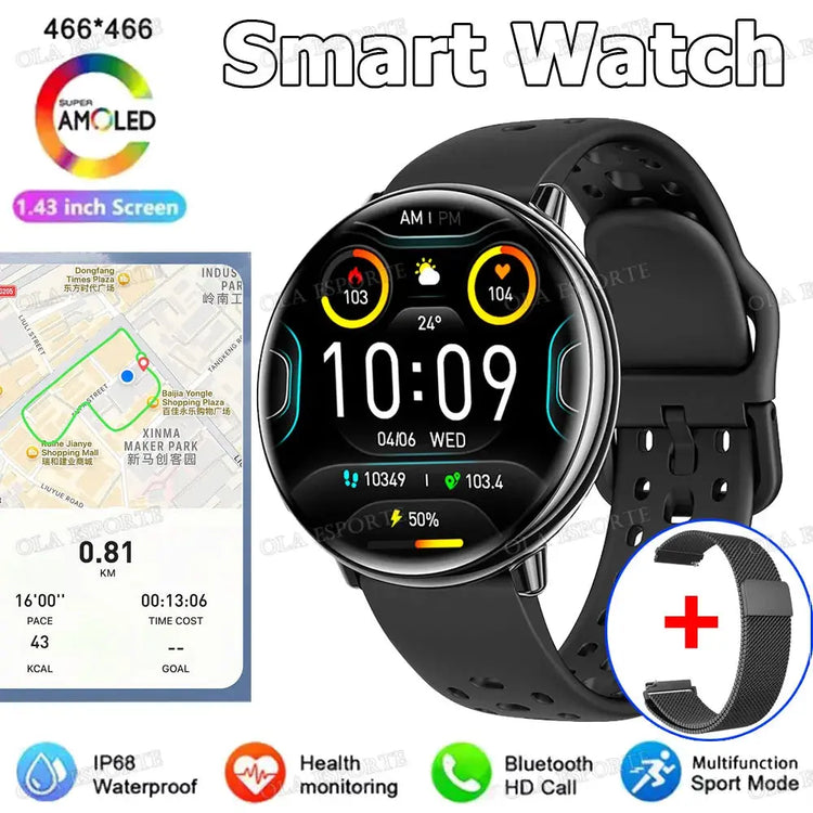 Per Amazfit Active 2 GPS Astuto Della Vigilanza Delle Donne Degli Uomini Ai GPT Amoled Impermeabile Sport SmartWatch Bussola NFC BT Chiamata Orologi per - My Hashtag Shop