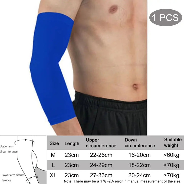 1 pezzo traspirante protezione UV ad asciugatura rapida maniche da braccio da corsa gomitiera da basket parabraccia fitness scaldamuscoli sportivi da ciclismo - My Hashtag Shop
