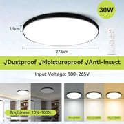 Plafoniera a LED intelligente con telecomando Plafoniere dimmerabili a 3 colori Lampade a pannello ultrasottili Lampada da soffitto per cucina camera da letto HASHTAG