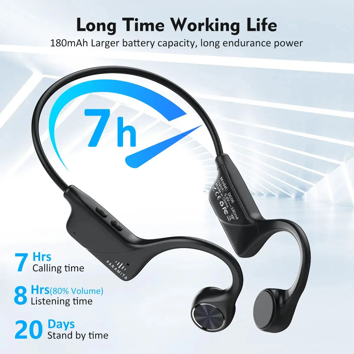 Cuffie Bluetooth a conduzione ossea reale Auricolari wireless IPX6 Cuffie impermeabili con microfono per allenamenti Guida Sport - My Hashtag Shop