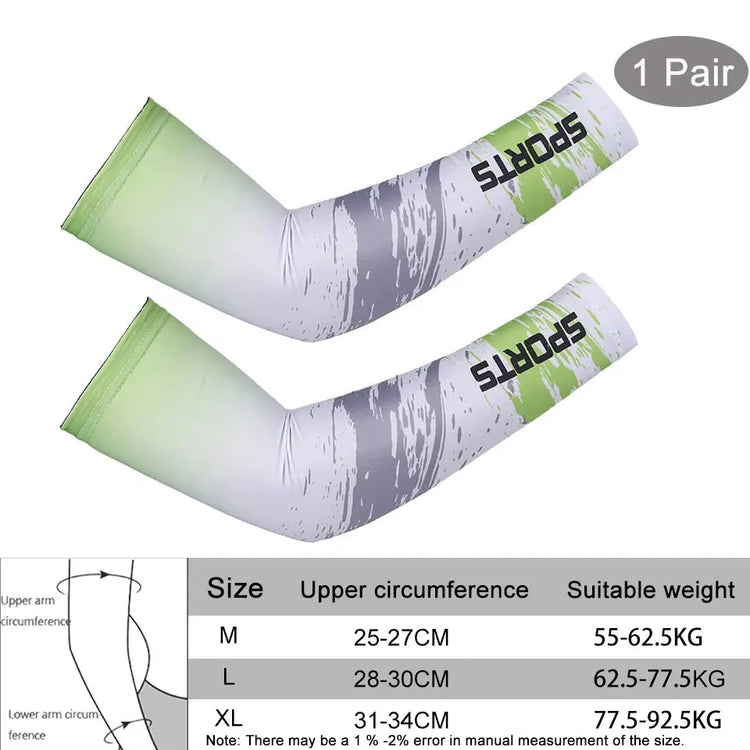 1 pezzo traspirante protezione UV ad asciugatura rapida maniche da braccio da corsa gomitiera da basket parabraccia fitness scaldamuscoli sportivi da ciclismo - My Hashtag Shop