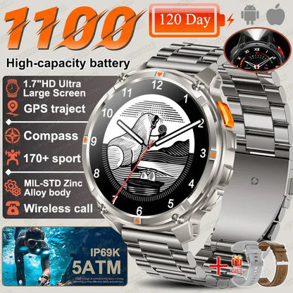 Smartwatch T-Rex3 Ultra GPS AMOLED 5ATM Impermeabile 1100 mAh - My Hashtag Shop