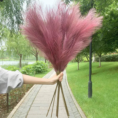 Artificial Pampas Grass Dried Reed Flowers 5pz 100cm Liebe - Making Life Easier