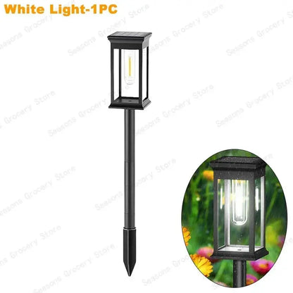 Luci solari a LED impermeabili per vialetto da giardino - Illuminazione automatica del percorso Illuminazione paesaggistica esterna Accensione/spegnimento automatico al tramonto