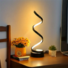 Lampada da tavolo moderna a LED con USB - luminosità regolabile, luce bianca calda, design a spirale, adatta per camera da letto, soggiorno, fuori HASHTAG