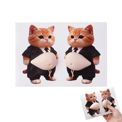 Adesivi 3D a Forma di Cucciolo con Pancia Gonfia, Adesivi Morbidi 3D a Forma di Gatto per Cover di Telefoni, Quaderni, Scrapbooking e Decorazioni Fai-da-Te - My Hashtag Shop