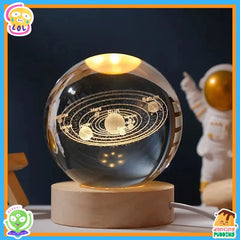 NEW Christmas Birthday Gifts6 Crystal Ball Planet Night Light Laser Solar System Globe Astronomy Festival Gifts Desktop Decoration HASHTAG