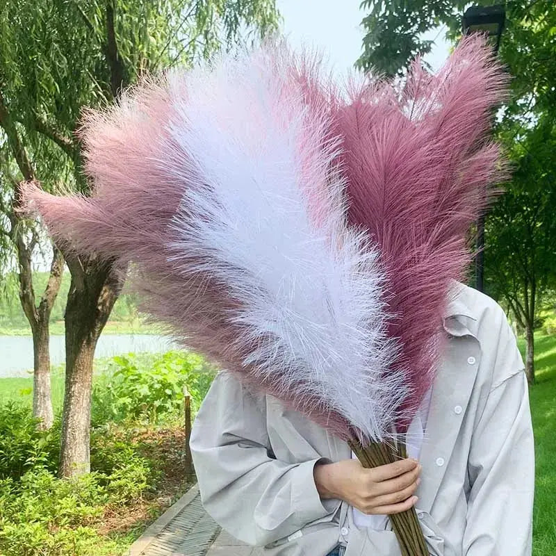 Artificial Pampas Grass Dried Reed Flowers 5pz 100cm Liebe - Making Life Easier