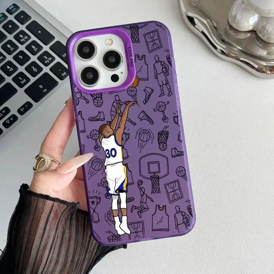 Custodia per telefono Cool Basketball Star per iPhone 16 15 Pro Max 13 12 11 Pro 14ProMax 16Plus XS Max XR SE 16e shell - My Hashtag Shop