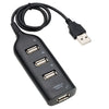 Hub USB ad alta velocità USB 2.0 a 4 porte con cavo Mini hub splitter USB Utilizzare adattatore di alimentazione Presa multipla per PC portatile Notebook HASHTAG