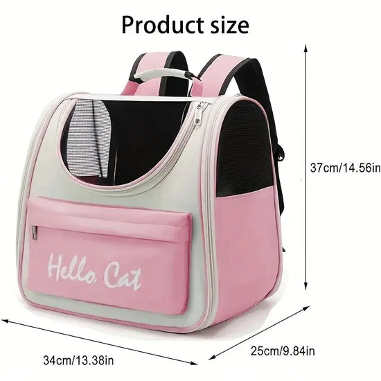 Zaino pieghevole per animali domestici di grande capacità con chiusura a zip, maniglia e sfiato in rete, perfetto per viaggiare gatti e cani di piccola taglia - My Hashtag Shop