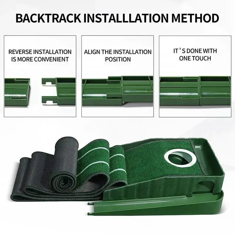 Mini tappetino da golf verde Putter portatile per pratica di golf per interni ed esterni PM015 - My Hashtag Shop