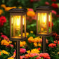 Luci calde per percorsi solari Giardino esterno impermeabile ad energia solare per la decorazione dell&