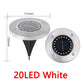 1/4/8 pezzi luci solari per esterni 8/20 LED disco lampada sotterranea faretto luce solare interrata per la decorazione del cortile del prato del giardino domestico