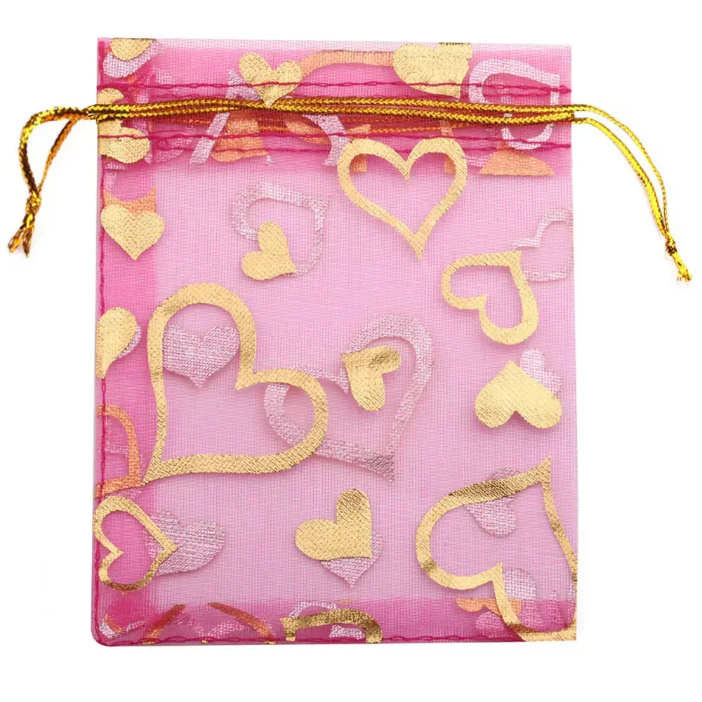 Love Heart Organza Pouches For Events 100 Pcs. Liebe - Making Life Easier