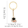 20 Graduation Gifts: "Happy Graduation" Cap-Shaped Keychain. Metal Material, Suitable for Graduation/Back to School G HASHTAG