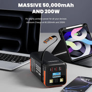 Power Bank 50000mAh 100W PD PPS Ricarica super veloce Batteria di ricambio portatile Tipo-C Cavo retrattile Powerbank per telefono portatile HASHTAG