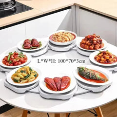 Tabletop Rotating Tray Portable Rotating Tray Simple Folding Tray Home Food Collection Fashionable Minimalist Home Food Tray HASHTAG