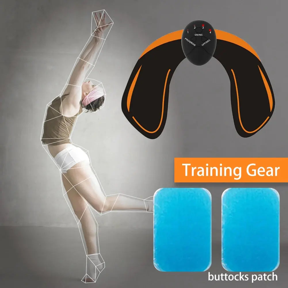Stimolatore muscolare elettrico EMS Wireless glutei Hip Trainer stimolatore addominale ABS Fitness massaggiatore vibratore dimagrante corpo - My Hashtag Shop