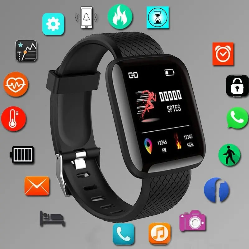 Smartwatch Uomo Donna Orologi da polso Smart Watch Messaggio Fitness Monitor Bracciale Regalo di compleanno Orologio elettronico per Android IOS - My Hashtag Shop