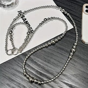 Christmas gifts for Friends and Family, Long Hanging Rope with Silver Beads, Phone Case, Bag Charm HASHTAG