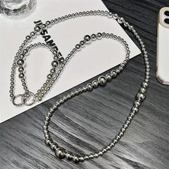 Christmas gifts for Friends and Family, Long Hanging Rope with Silver Beads, Phone Case, Bag Charm HASHTAG