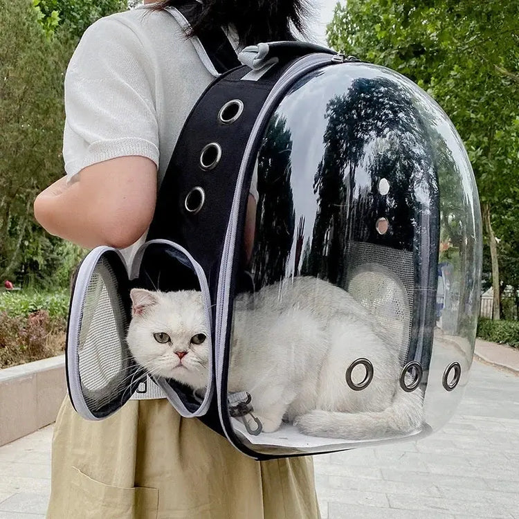 Borsa da trasporto per gatti per animali domestici Zaini spaziali per animali domestici Zaino trasparente portatile traspirante Borse per capsule spaziale per trasporto di cuccioli di cane - My Hashtag Shop