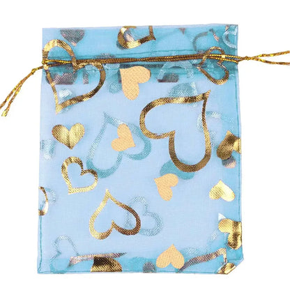 Love Heart Organza Pouches For Events 100 Pcs. Liebe - Making Life Easier