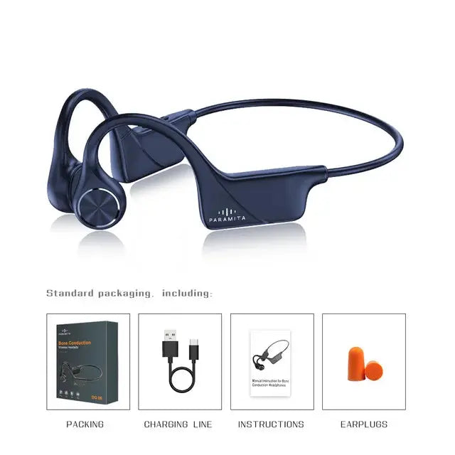 Cuffie Bluetooth a conduzione ossea reale Auricolari wireless IPX6 Cuffie impermeabili con microfono per allenamenti Guida Sport - My Hashtag Shop