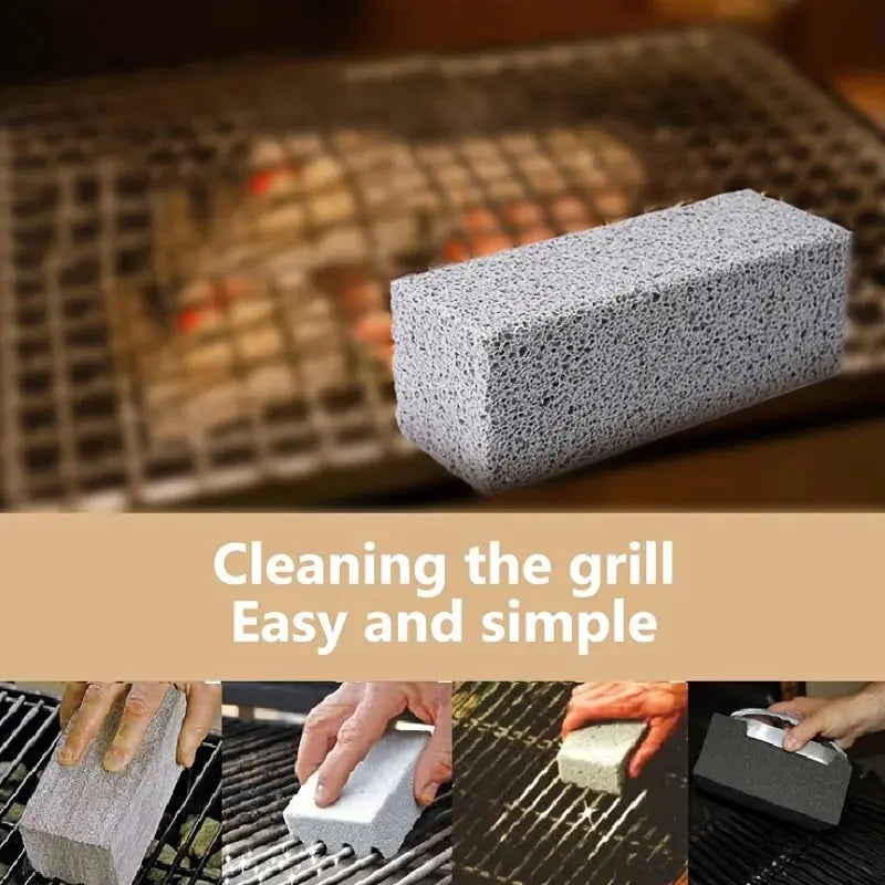 1pc BBQ Grill spazzola per la pulizia blocco di mattoni Barbecue pietra per la pulizia pomice mattone per Barbecue Rack cucina all&