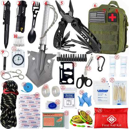 Kit di pronto soccorso di sopravvivenza per auto Set completo Molle Attrezzatura da esterno Kit di emergenza Borsa da trauma per escursionismo da campeggio Kit di pronto soccorso da esterno IFAK Edc - My Hashtag Shop