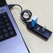 Hub USB ad alta velocità USB 2.0 a 4 porte con cavo Mini hub splitter USB Utilizzare adattatore di alimentazione Presa multipla per PC portatile Notebook HASHTAG