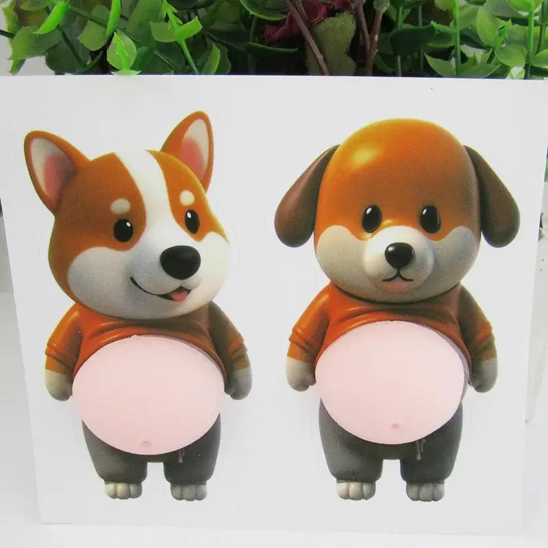 Pancia di Cane Adesivo Carino Paffuto Shiba Inu Cucciolo - My Hashtag Shop