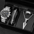 Orologio da uomo in acciaio inossidabile alla moda Orologio da polso al quarzo con calendario di lusso Orologi da uomo d&