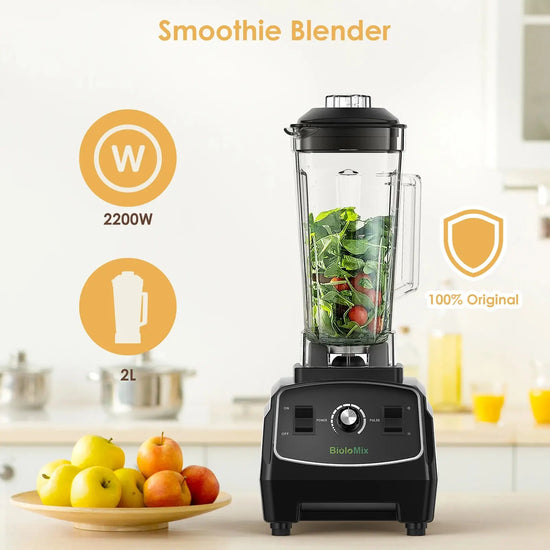 BPA Free 3HP 2200W Frullatore per carichi pesanti Frullatore Spremiagrumi Robot da cucina ad alta potenza Frullato di ghiaccio Bar Frullatore di frutta