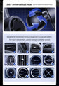 Caricatore per telefono per auto Supporto per telefono Caricatore wireless e cablato da 15 W Rilevamento automatico Rilascio e rotazione con un solo tocco Certificato Qi FCC ROHS - My Hashtag Shop