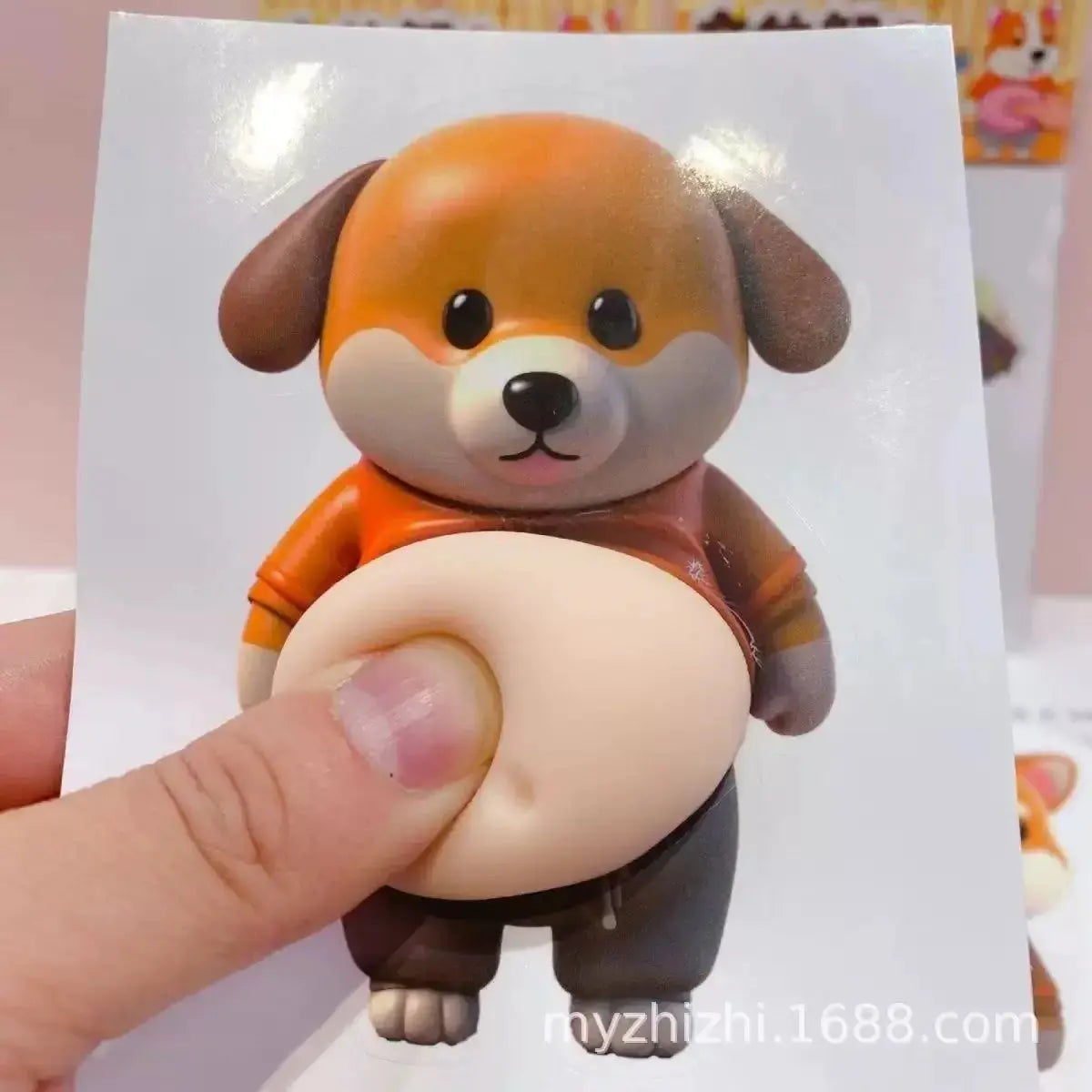 Pancia di Cane Adesivo Carino Paffuto Shiba Inu Cucciolo - My Hashtag Shop