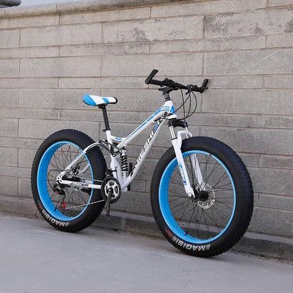 Mountain bike per adulti fuoristrada Beach4.0Pneumatico grande Doppia assorbimento degli urti Bicicletta a velocità variabile per studenti e studentesse - My Hashtag Shop