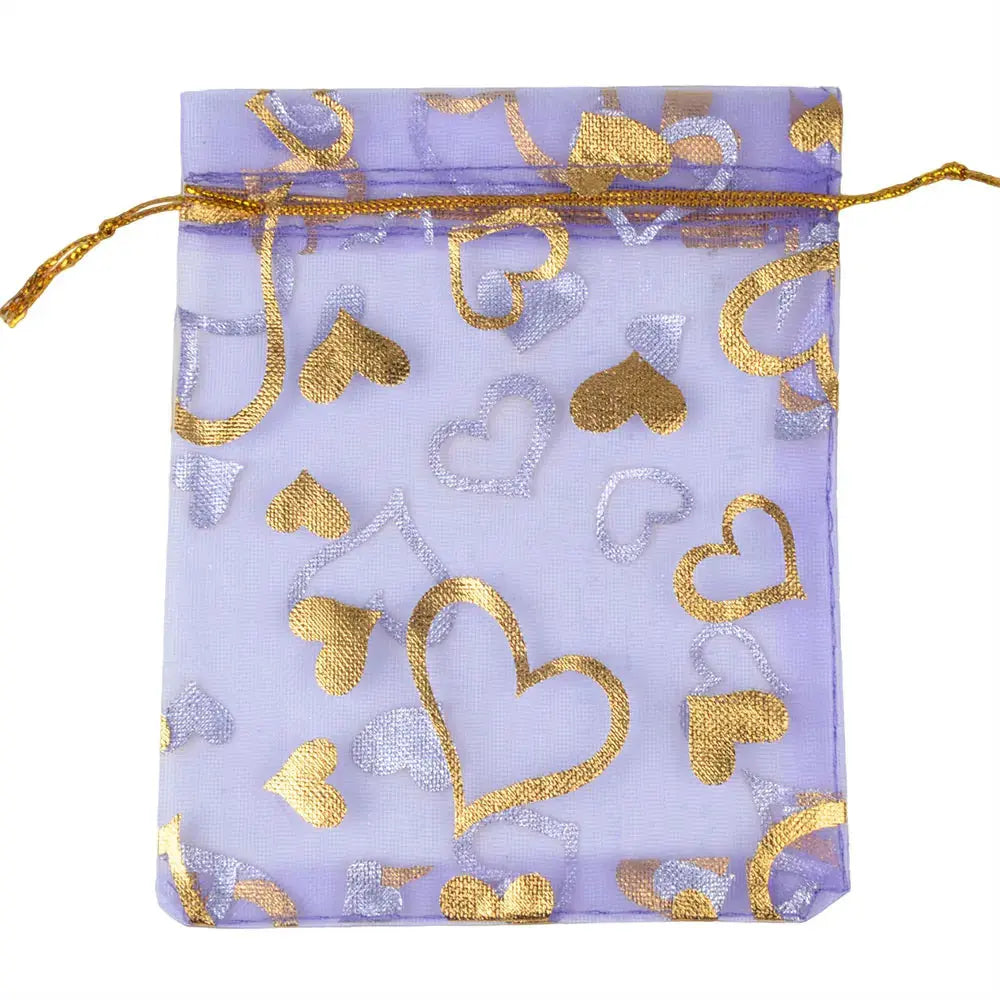 Love Heart Organza Pouches For Events 100 Pcs. Liebe - Making Life Easier