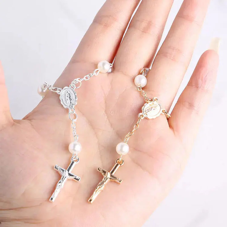 Baptism Catholic Communion 10/20pcs Rosary Bracelet Bead for Baptism Favors. - HASHTAG