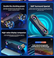 Altoparlante Bluetooth Altoparlante cablato USB Soundbar stereo Subwoofer surround per PC portatile Telefono Theater Surround Audio System Altoparlante Aux da 3,5 mm HASHTAG