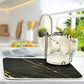 Absorbent Dish Drying Mat for Kitchen Counter with Hanging Loop Black Marble Gold - HASHTAG